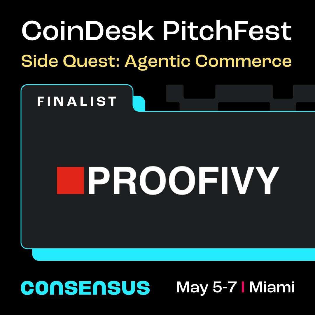 Proofivy — CoinDesk PitchFest Finalist at Consensus 2026